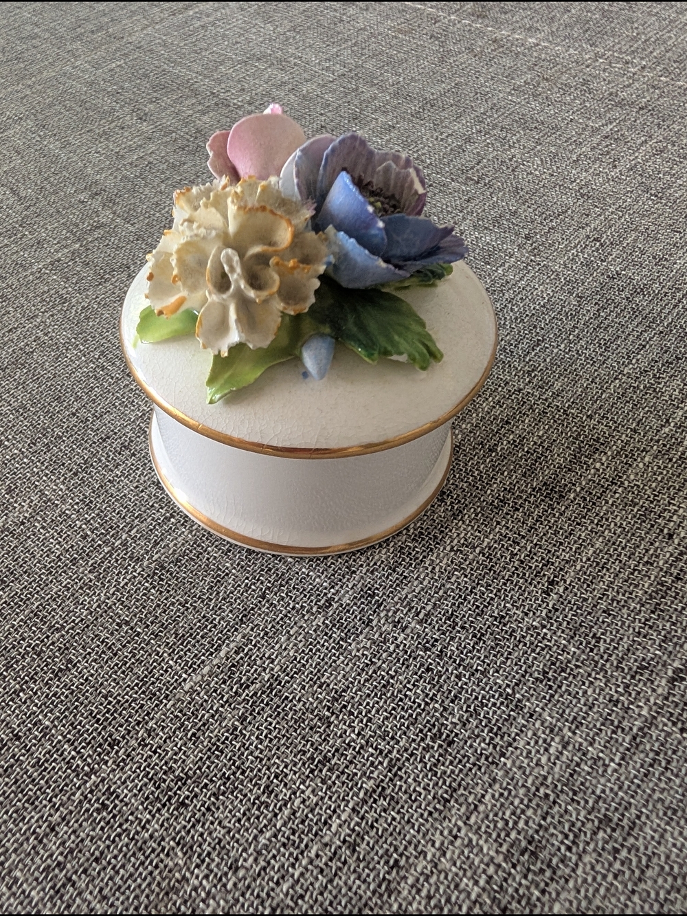 Crown Fine Bone China Plate with Green Backstamp - Antique